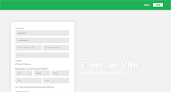Desktop Screenshot of freedomvine.com